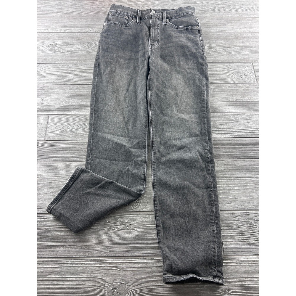 Madewell The Momjean High Rise Tapered Leg Jeans Faded Black 28T Tall